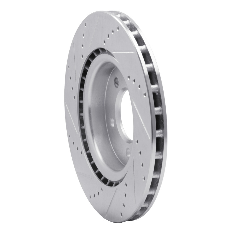 Land Rover Discovery Brake Rotor (1) - Rear Right - R1 Concepts - Drilled & Slotted - Silver - `18-`20